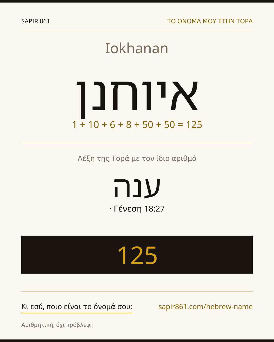 Iokhanan — איוחנן