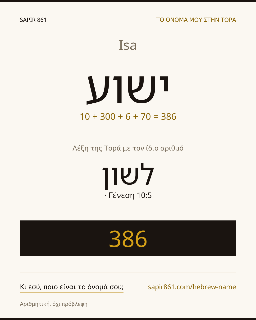 Isa — ישוע