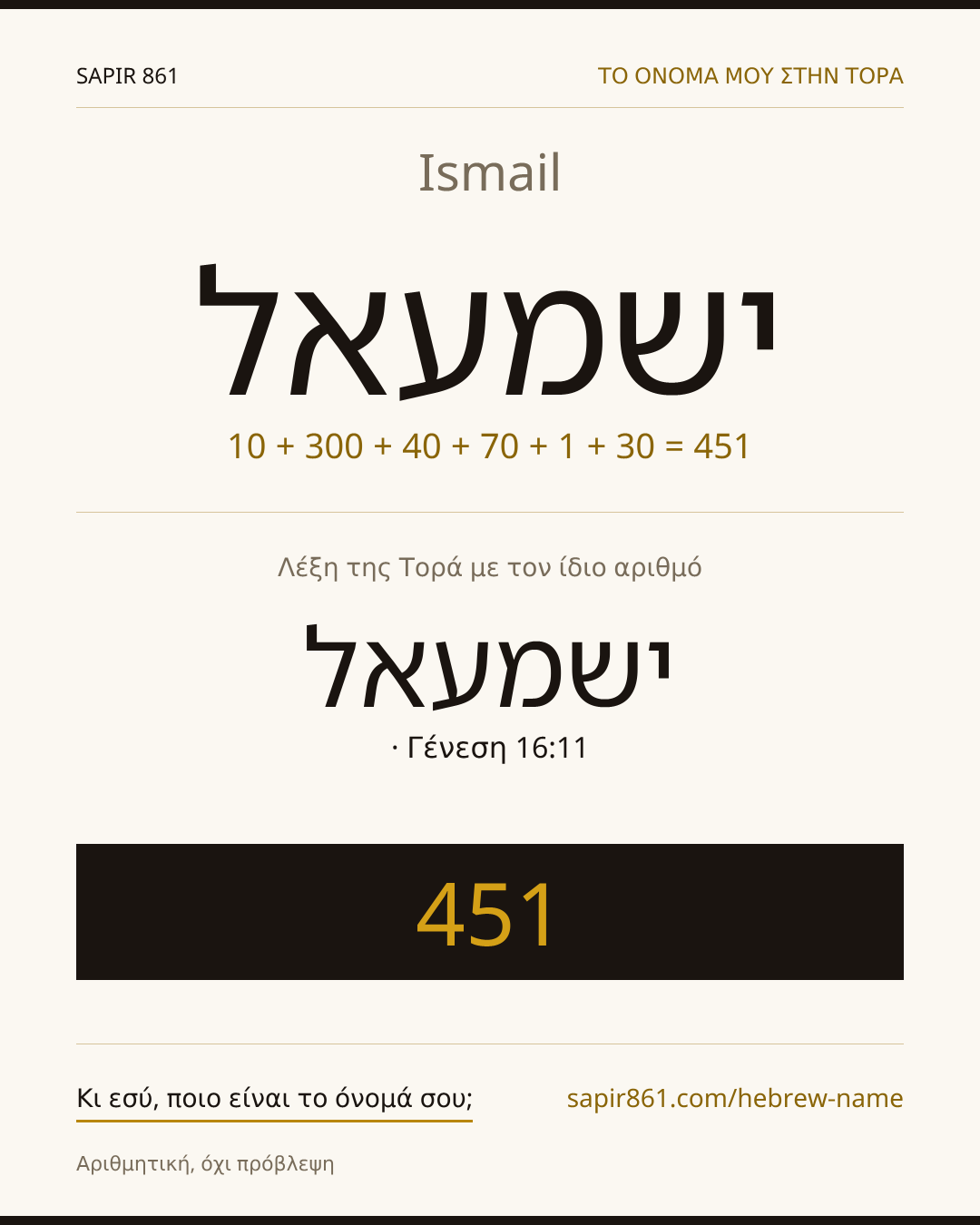 Ismail — ישמעאל