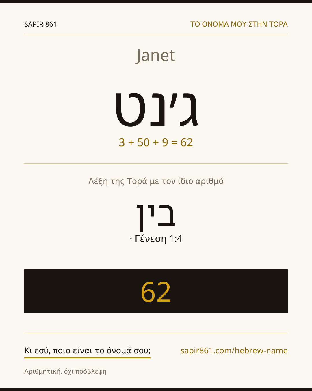 Janet — ג׳נט
