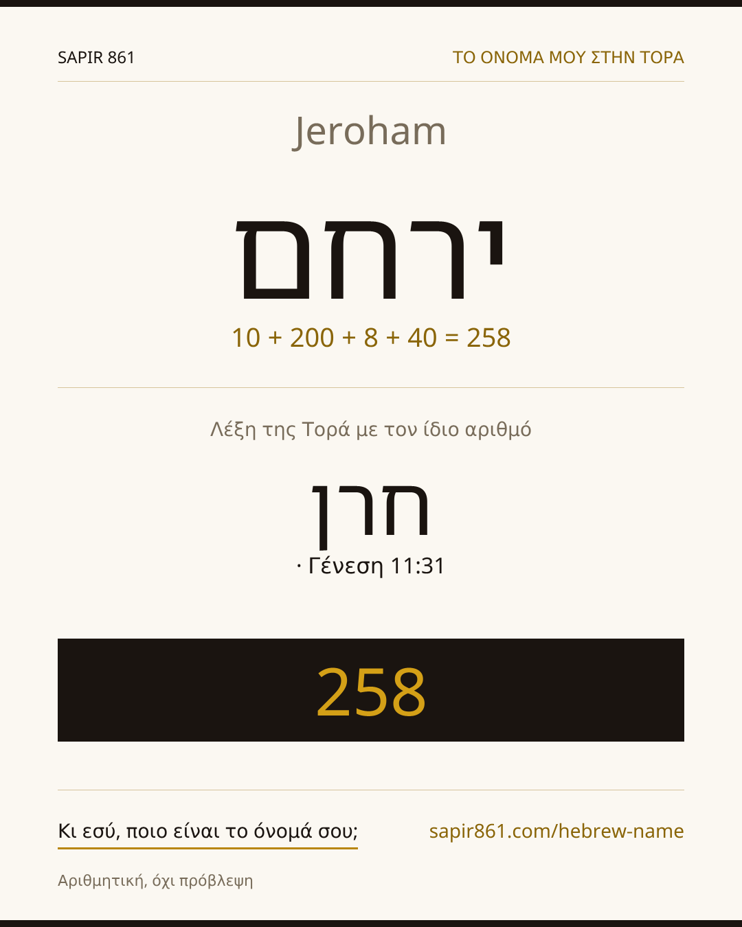 Jeroham — ירחם
