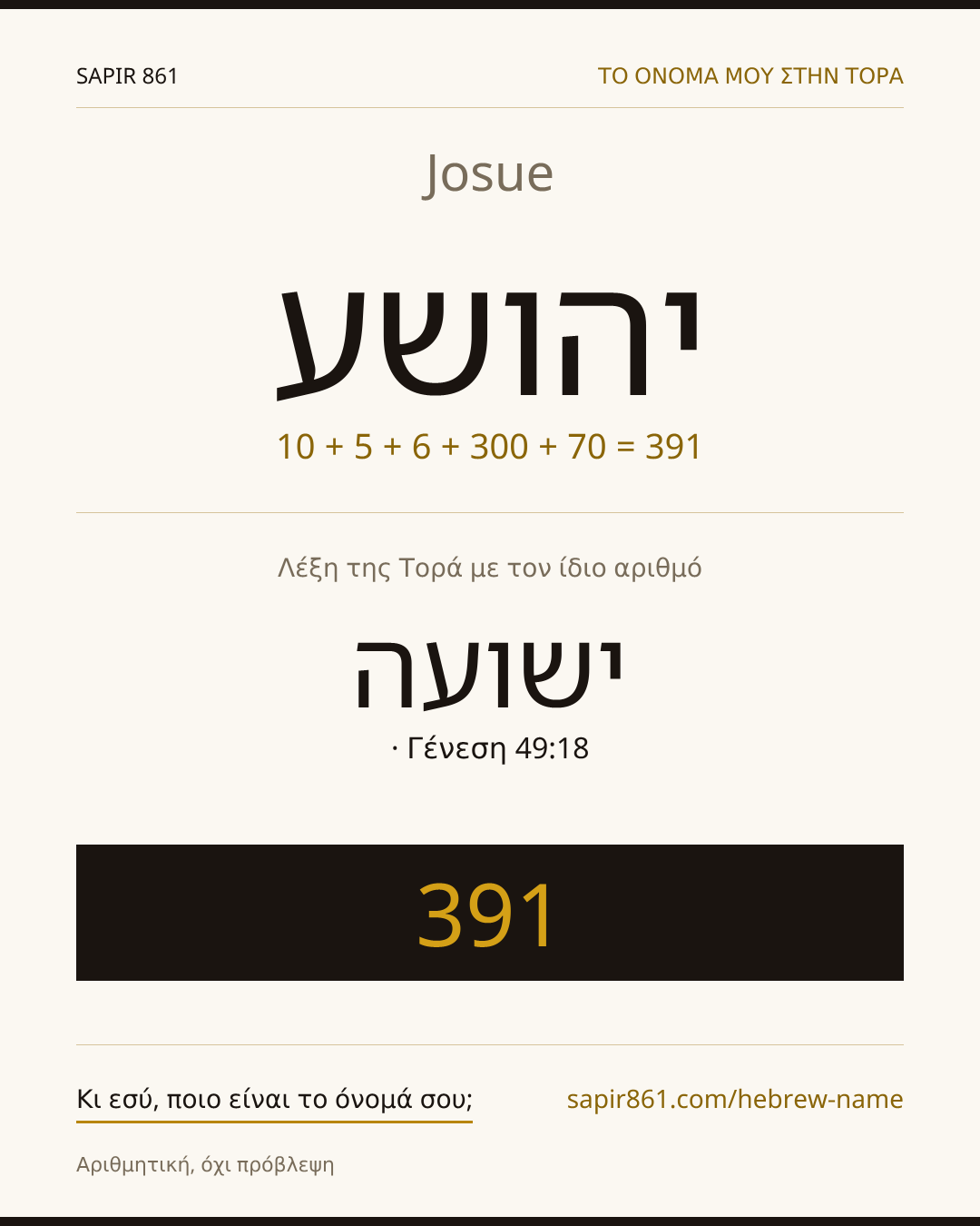 Josue — יהושע