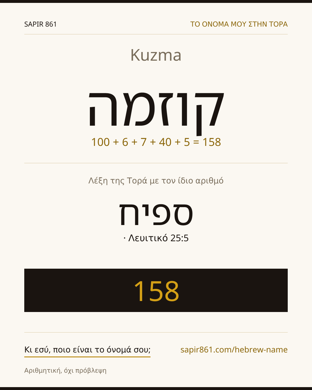 Kuzma — קוזמה
