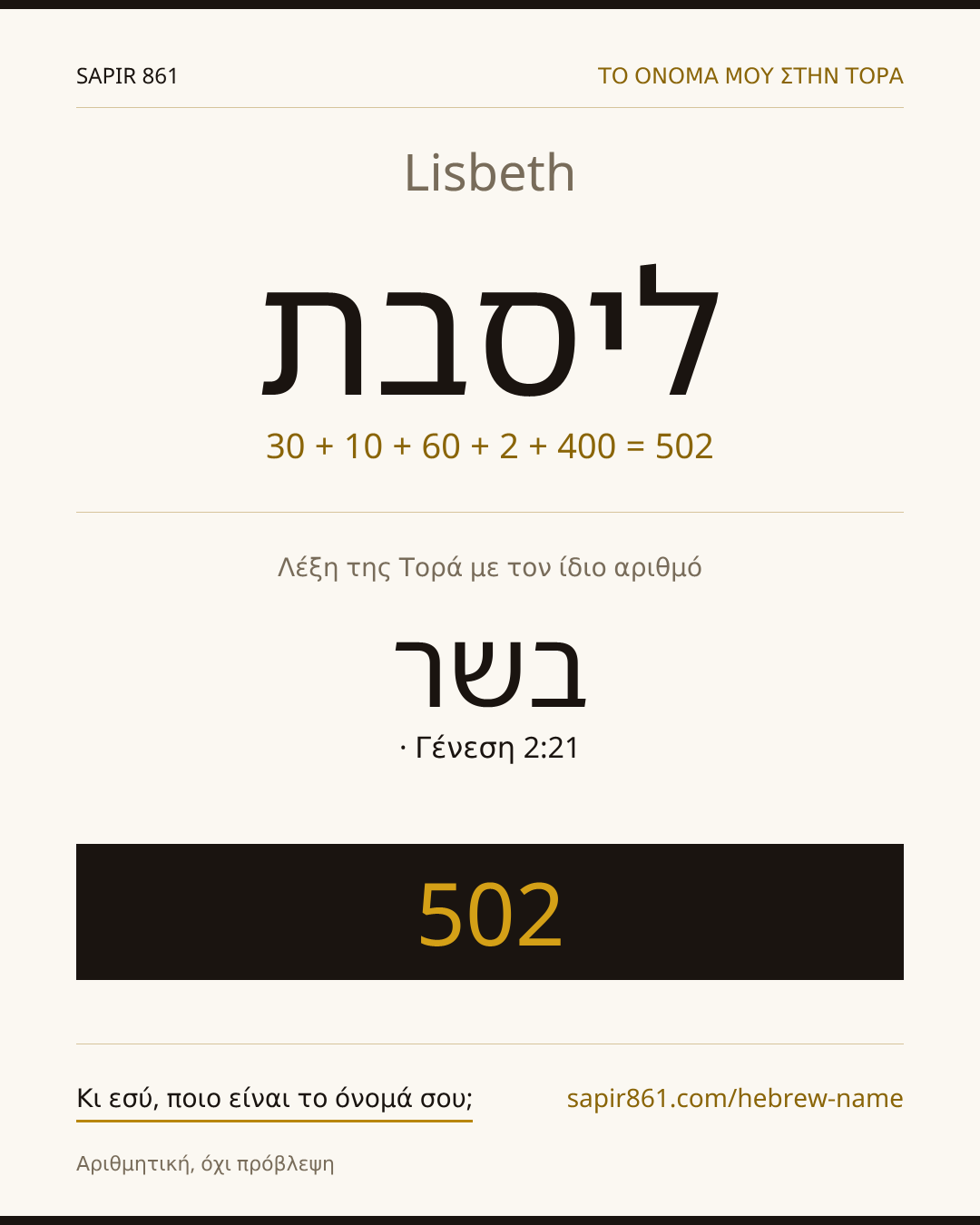 Lisbeth — ליסבת