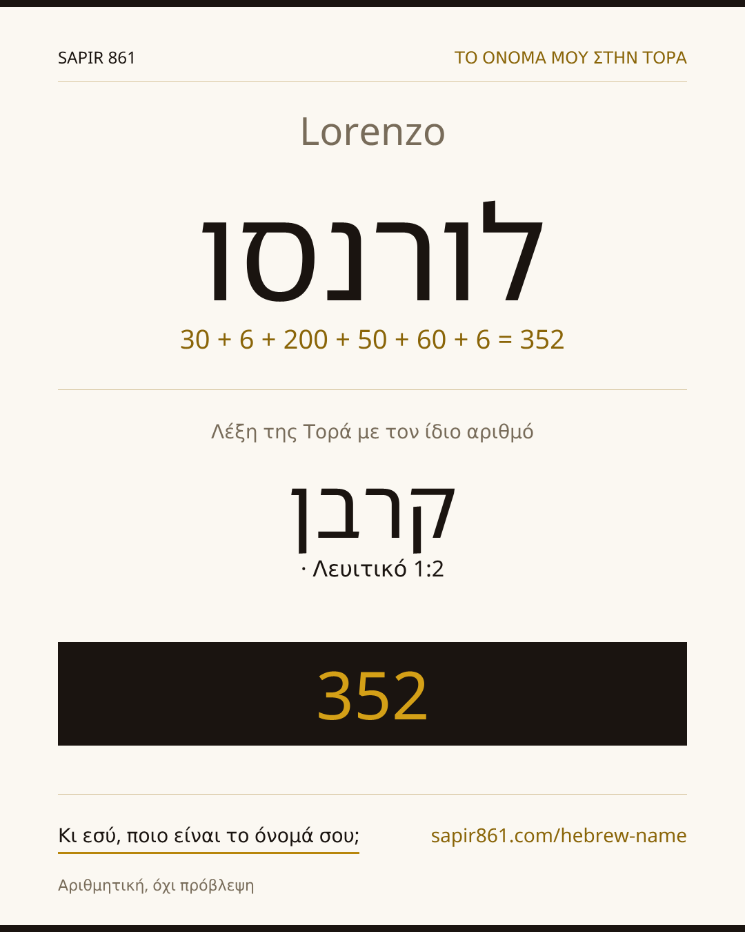 Lorenzo — לורנסו
