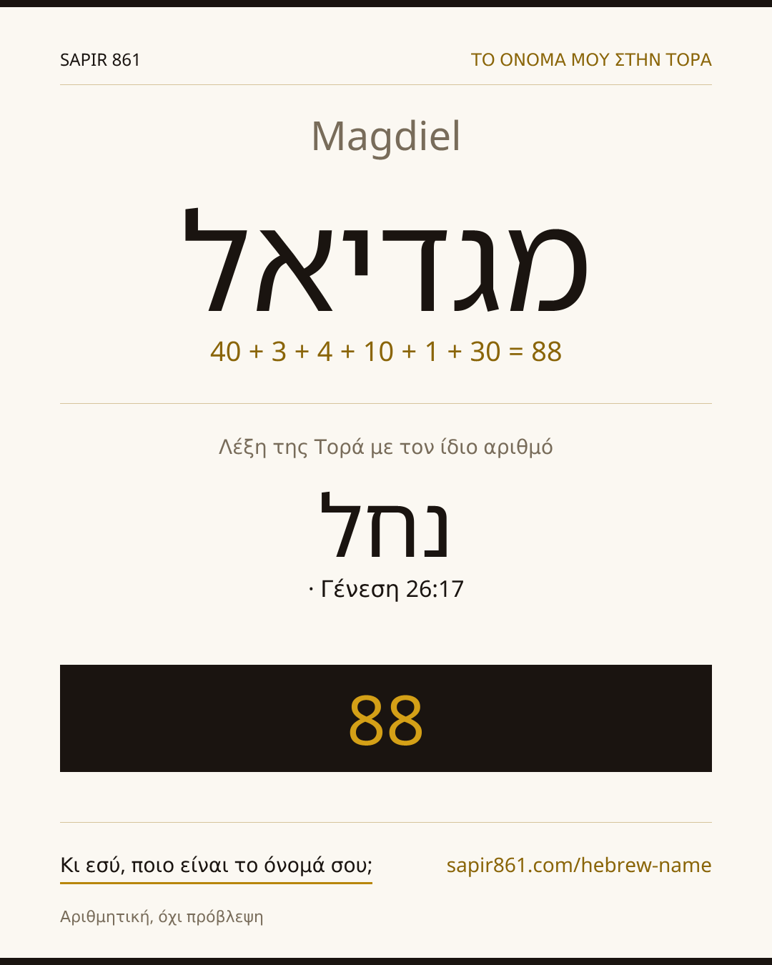 Magdiel — מגדיאל