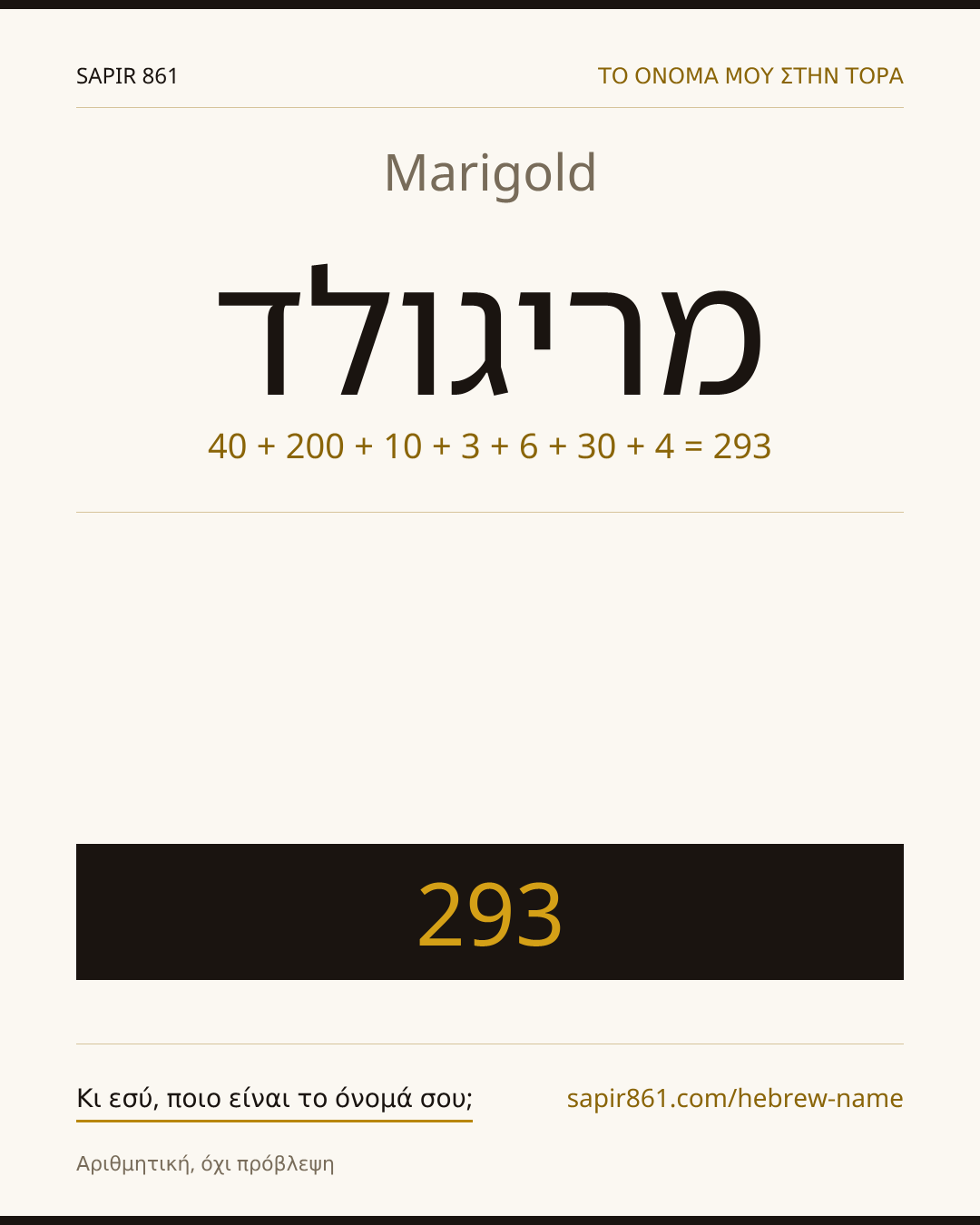Marigold — מריגולד