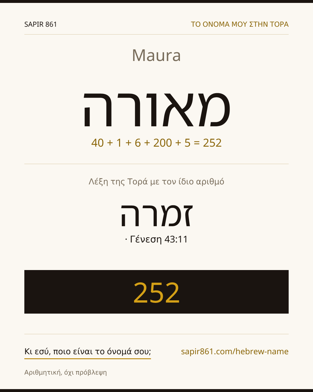 Maura — מאורה