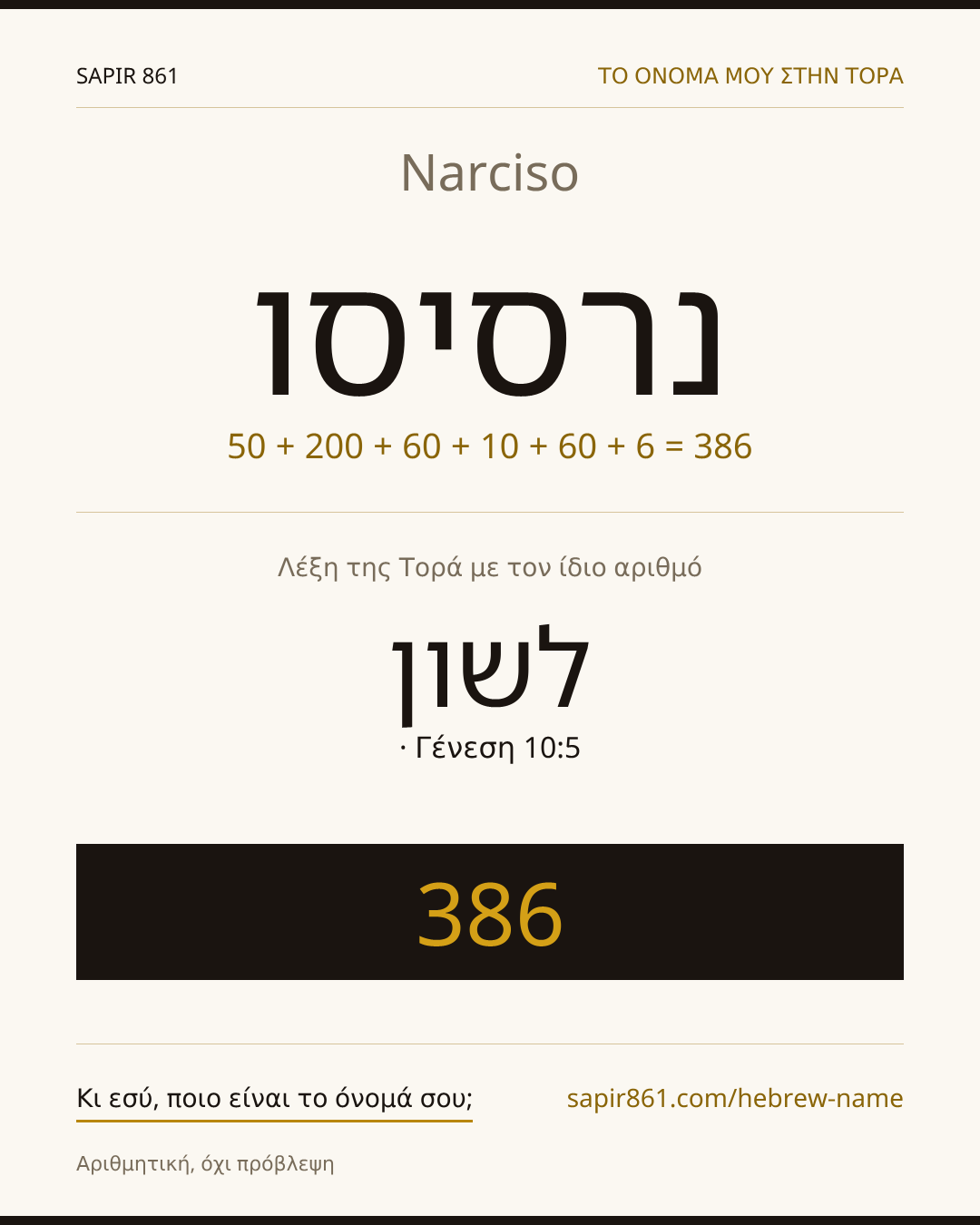 Narciso — נרסיסו