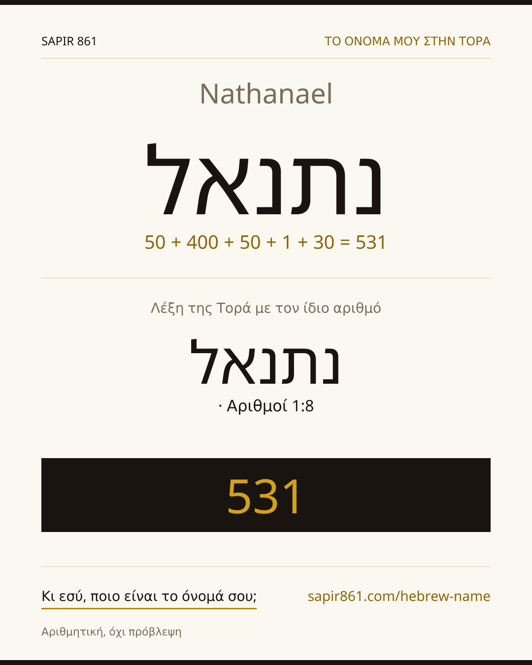 Nathanael — נתנאל