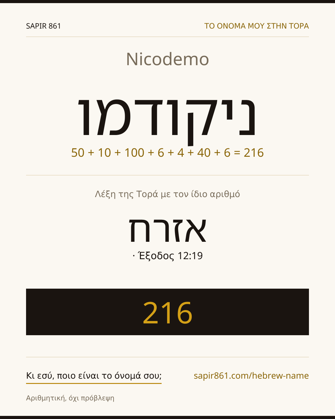 Nicodemo — ניקודמו