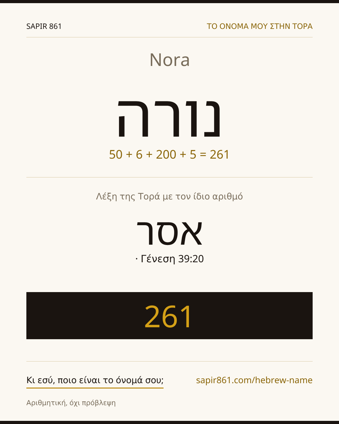Nora — נורה
