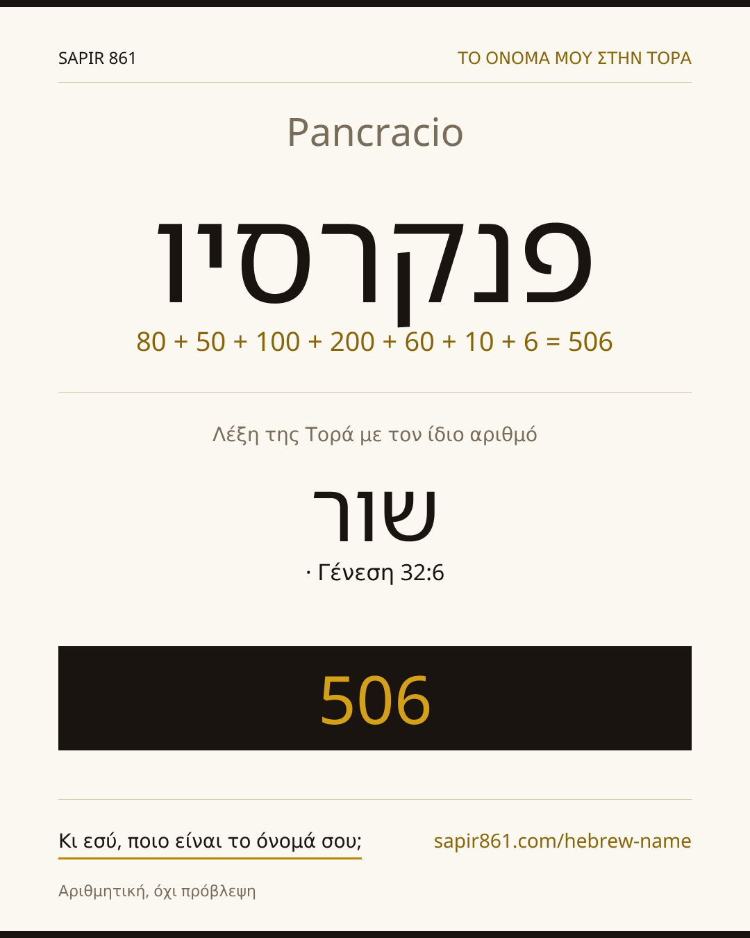 Pancracio — פנקרסיו