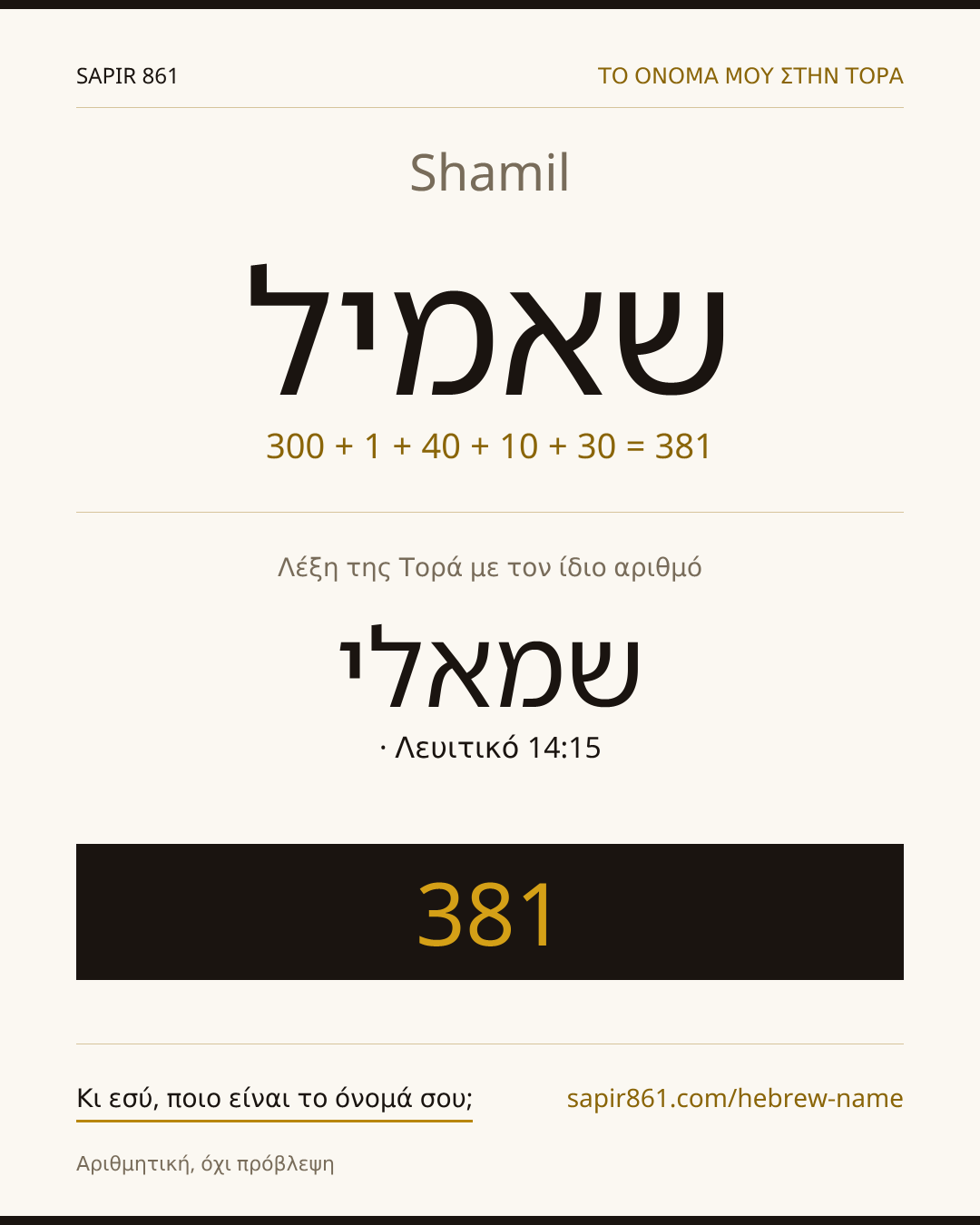 Shamil — שאמיל