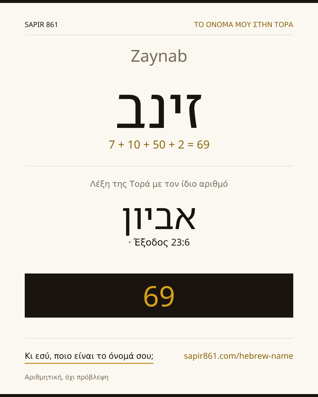 Zaynab — זינב