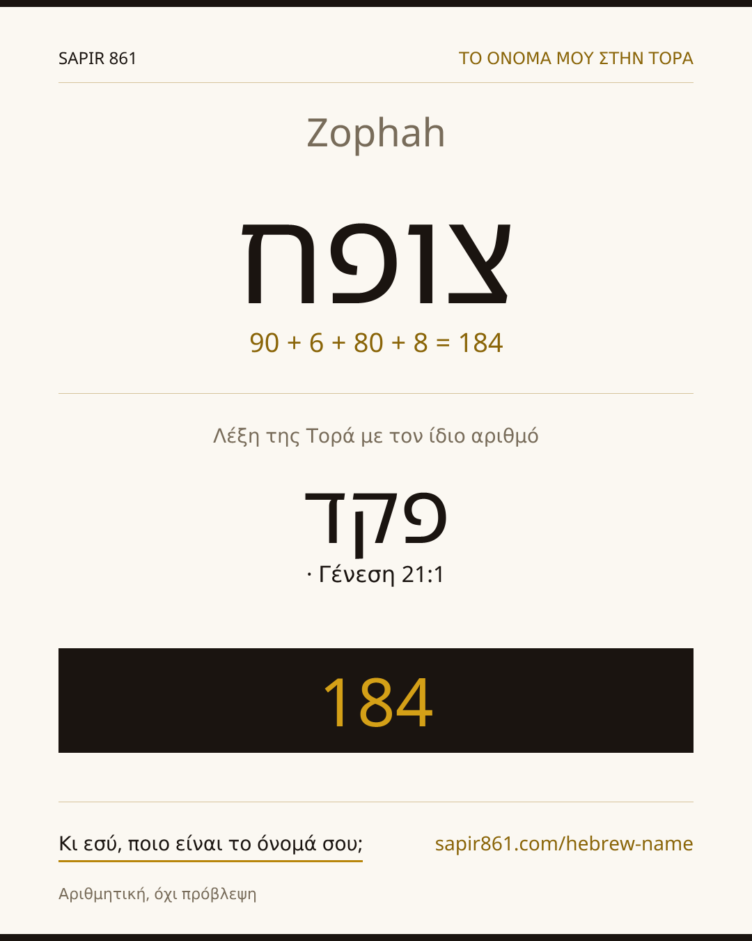Zophah — צופח
