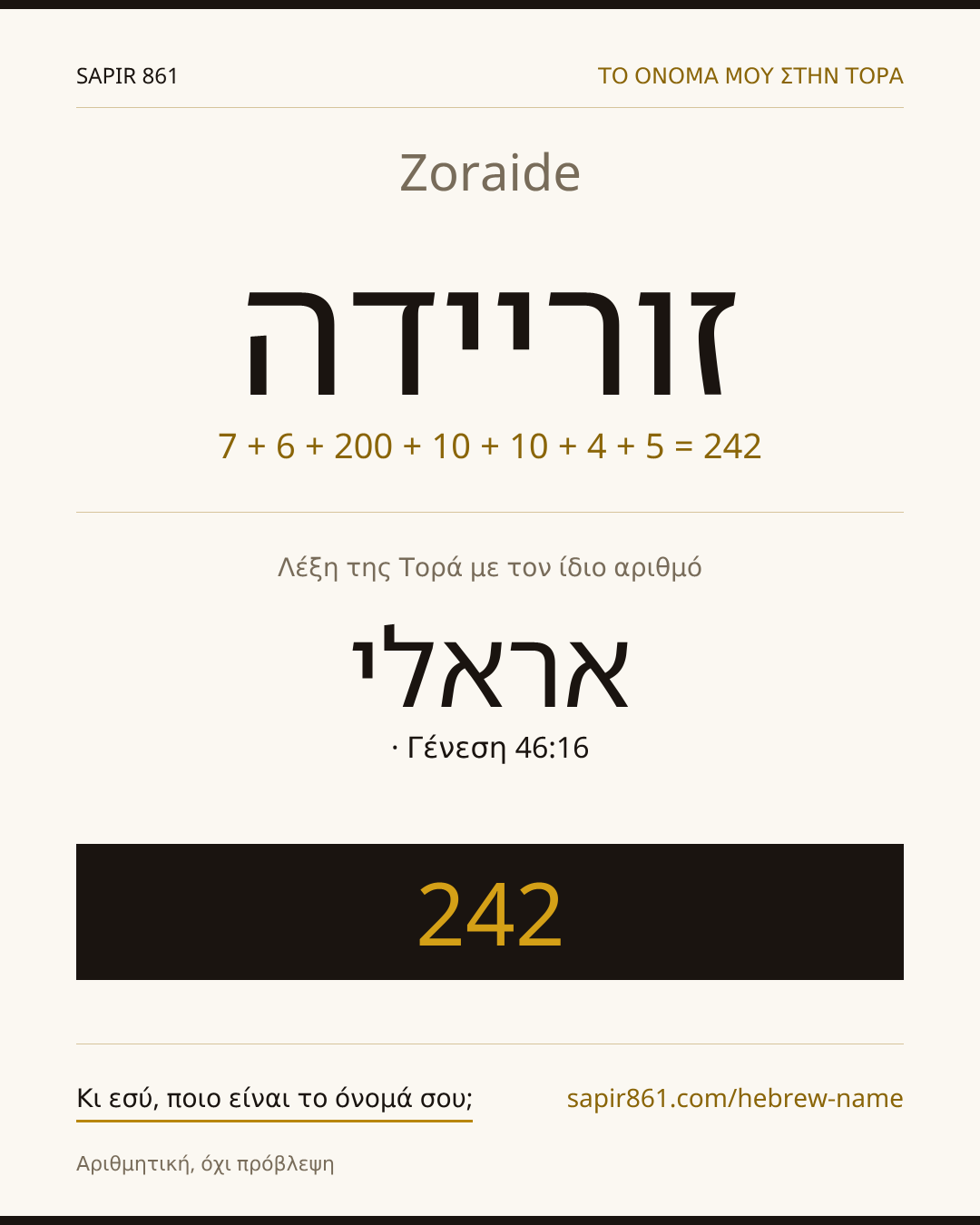 Zoraide — זוריידה