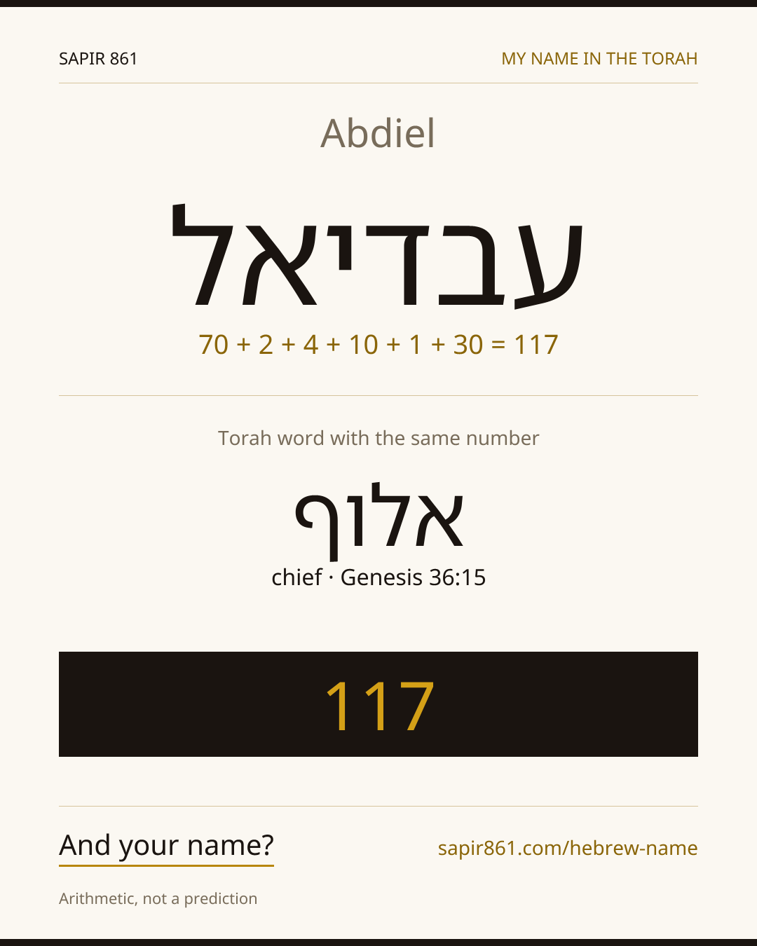 Abdiel — עבדיאל