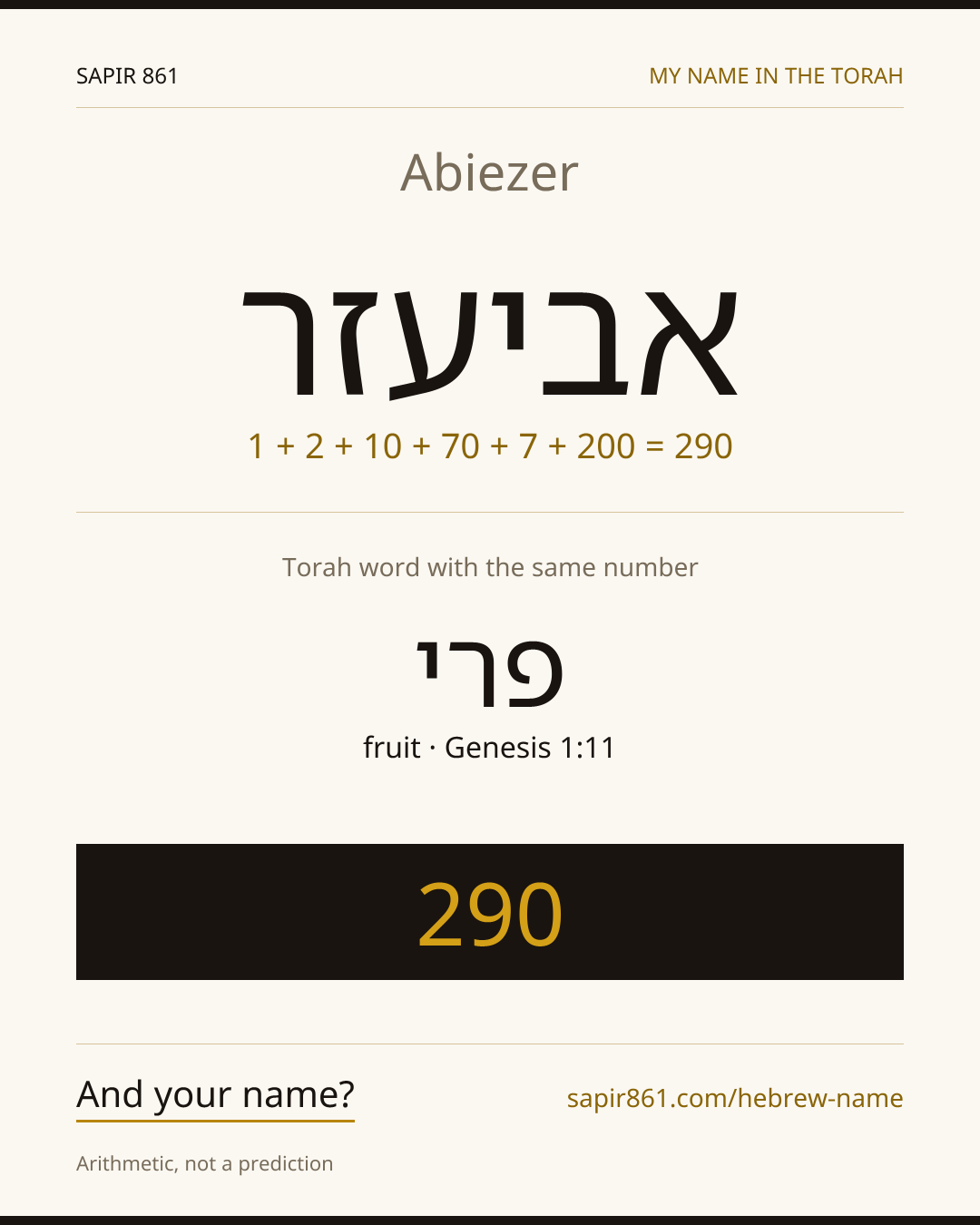 Abiezer — אביעזר