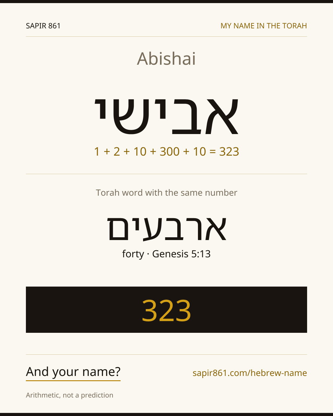 Abishai — אבישי