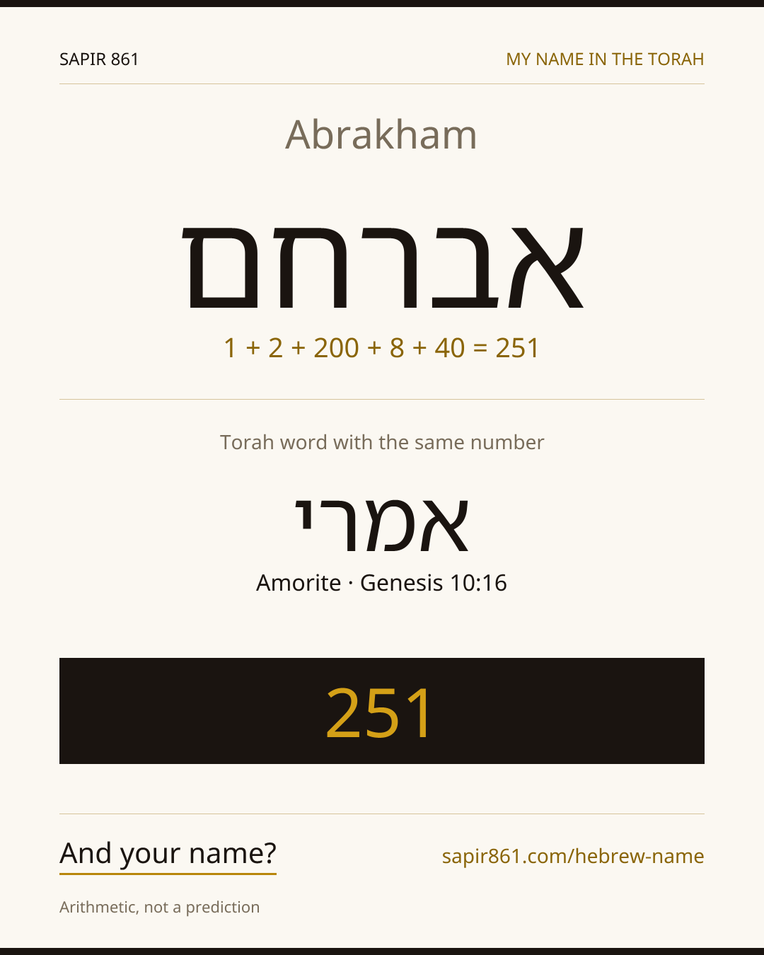 Abrakham — אברחם