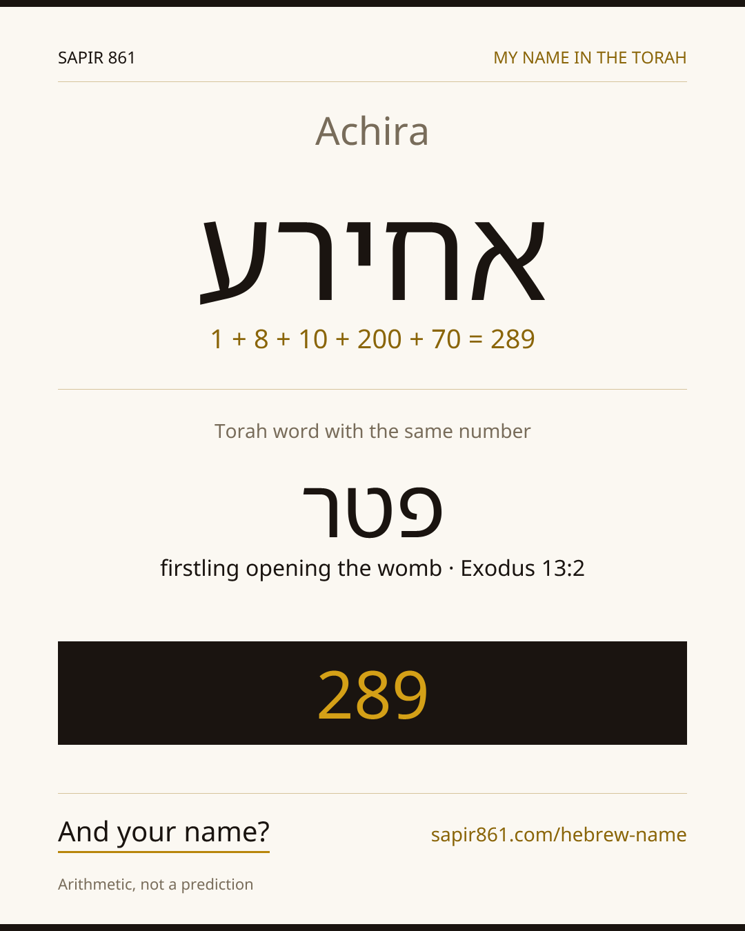 Achira — אחירע