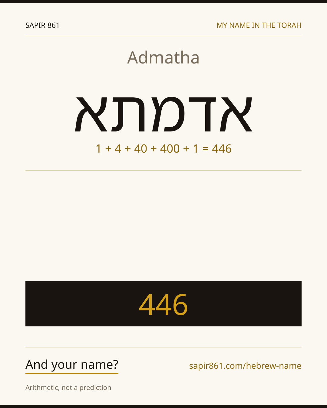 Admatha — אדמתא