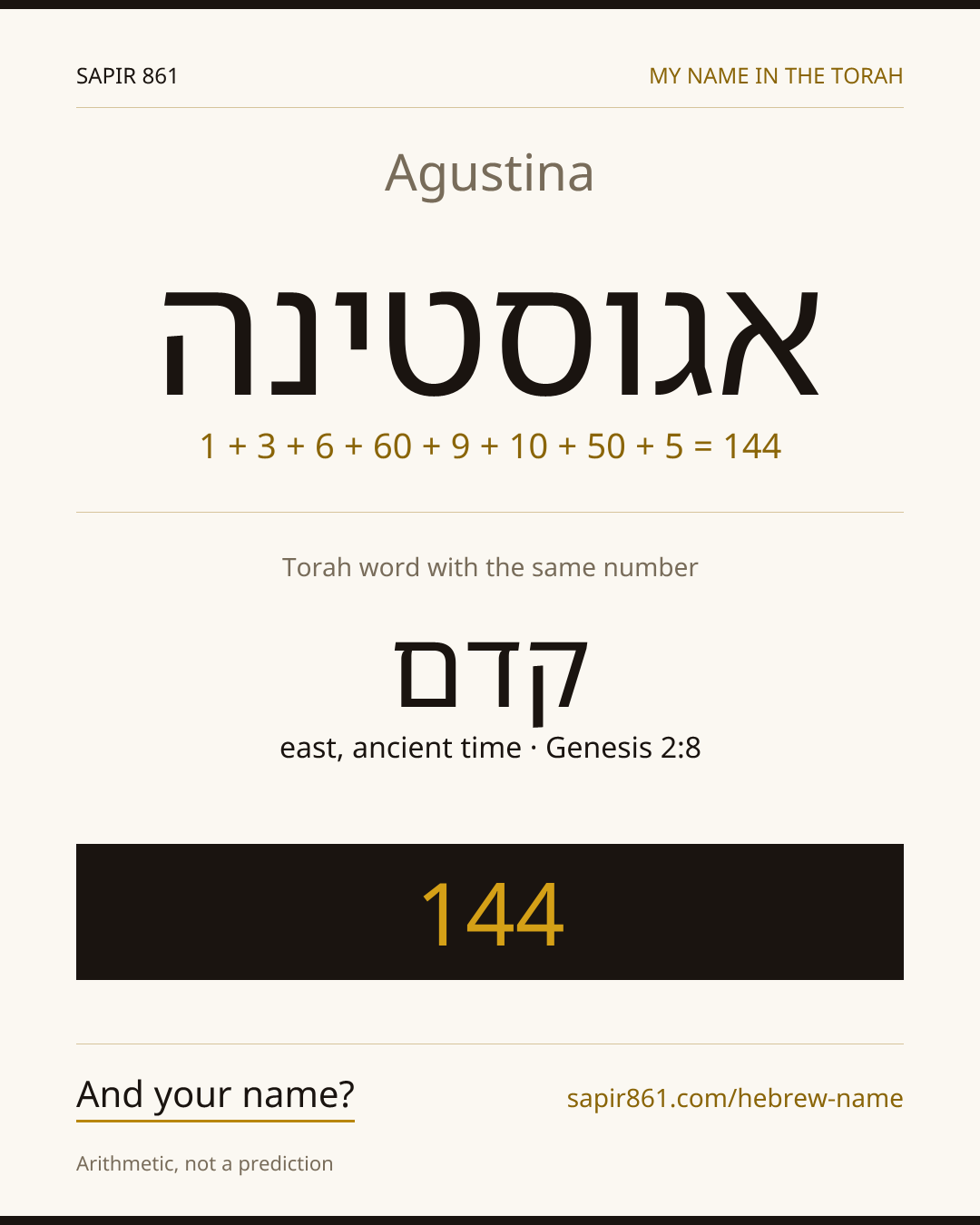 Agustina — אגוסטינה