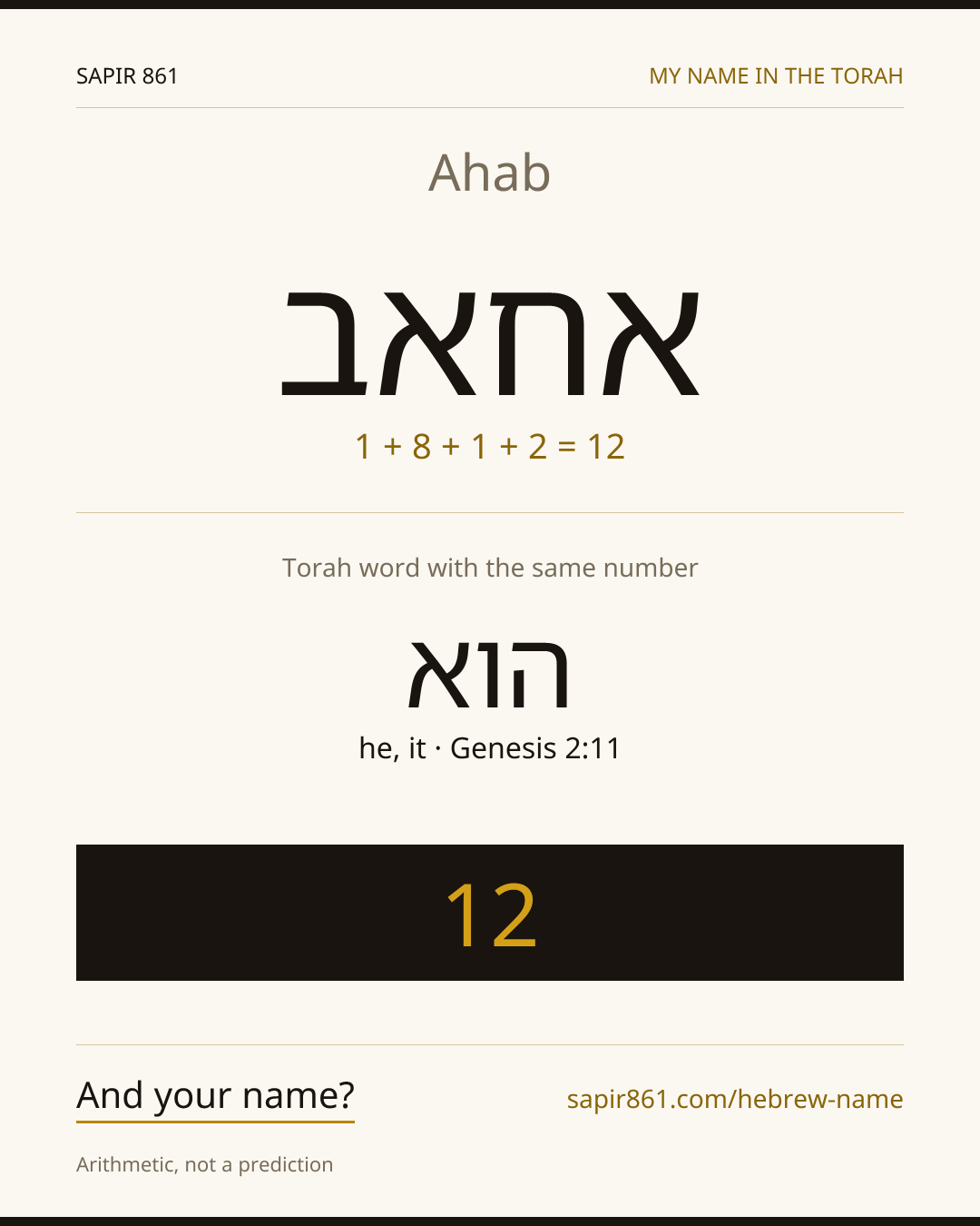 Ahab — אחאב