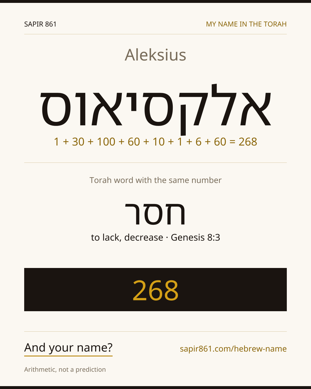 Aleksius — אלקסיאוס