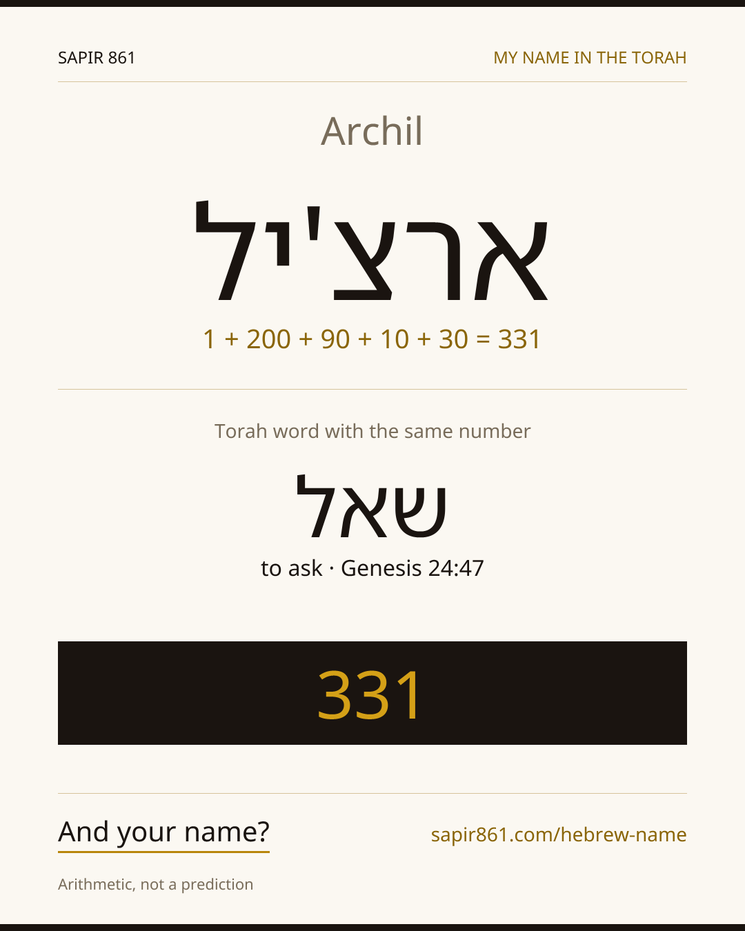 Archil — ארצ'יל