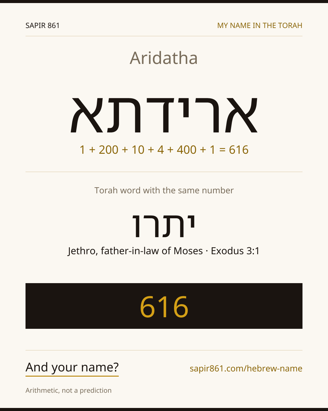 Aridatha — ארידתא