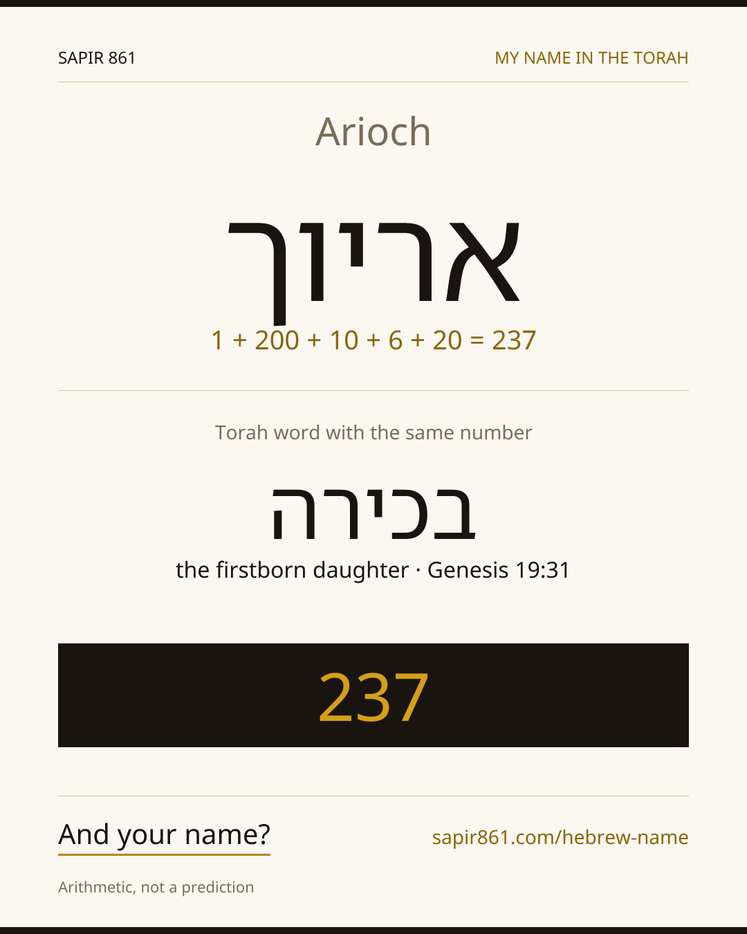 Arioch — אריוך