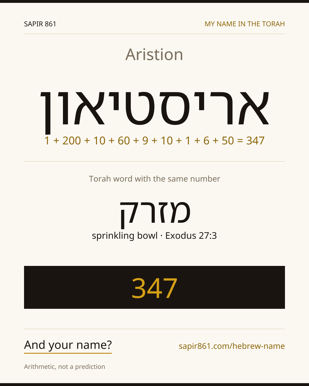 Aristion — אריסטיאון