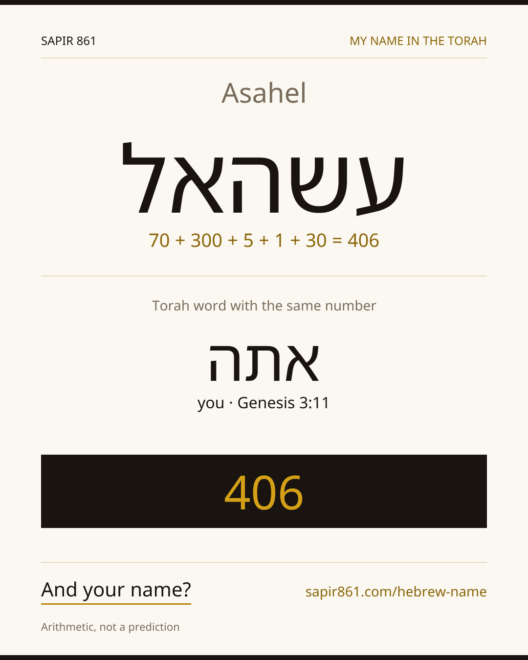 Asahel — עשהאל