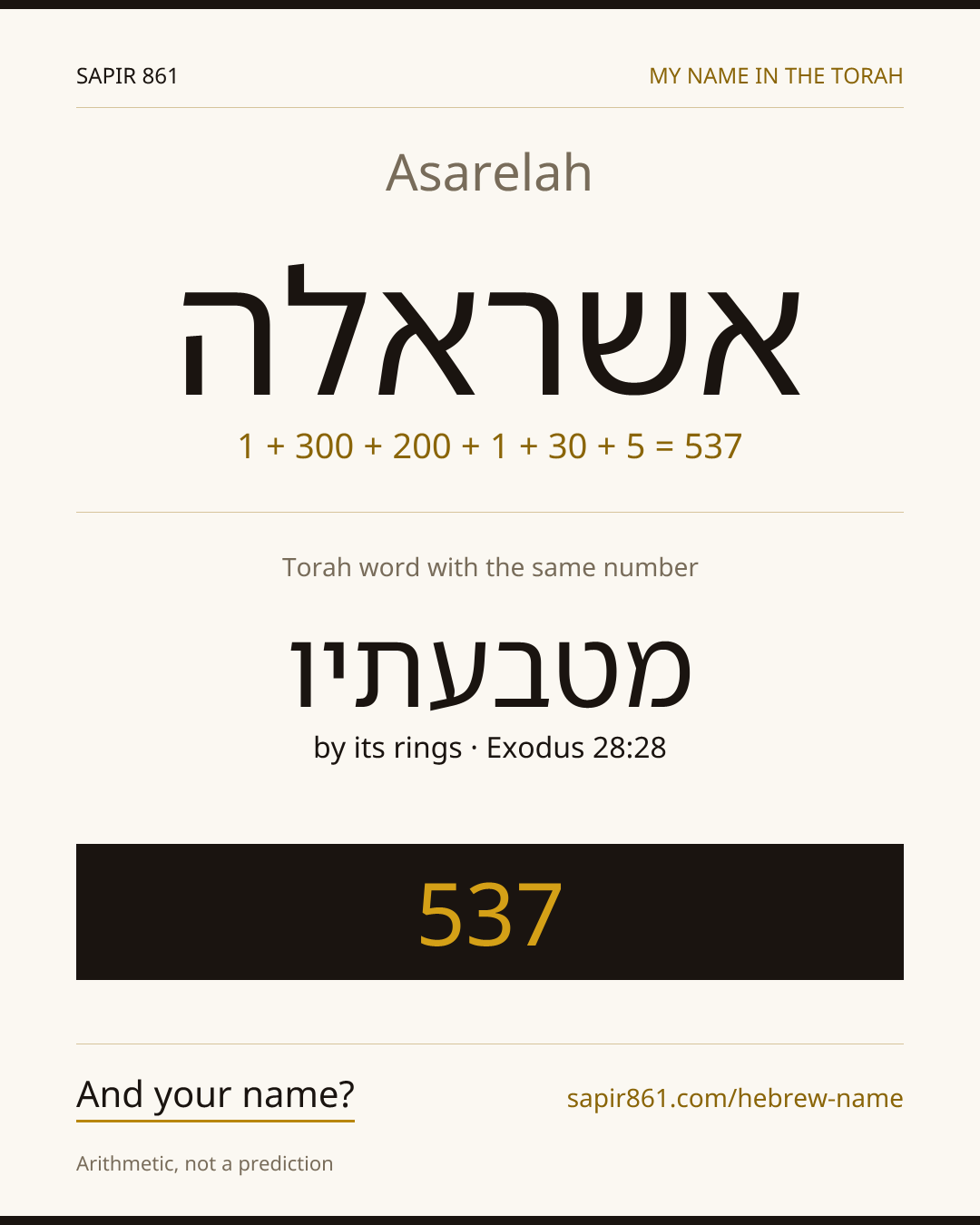 Asarelah — אשראלה