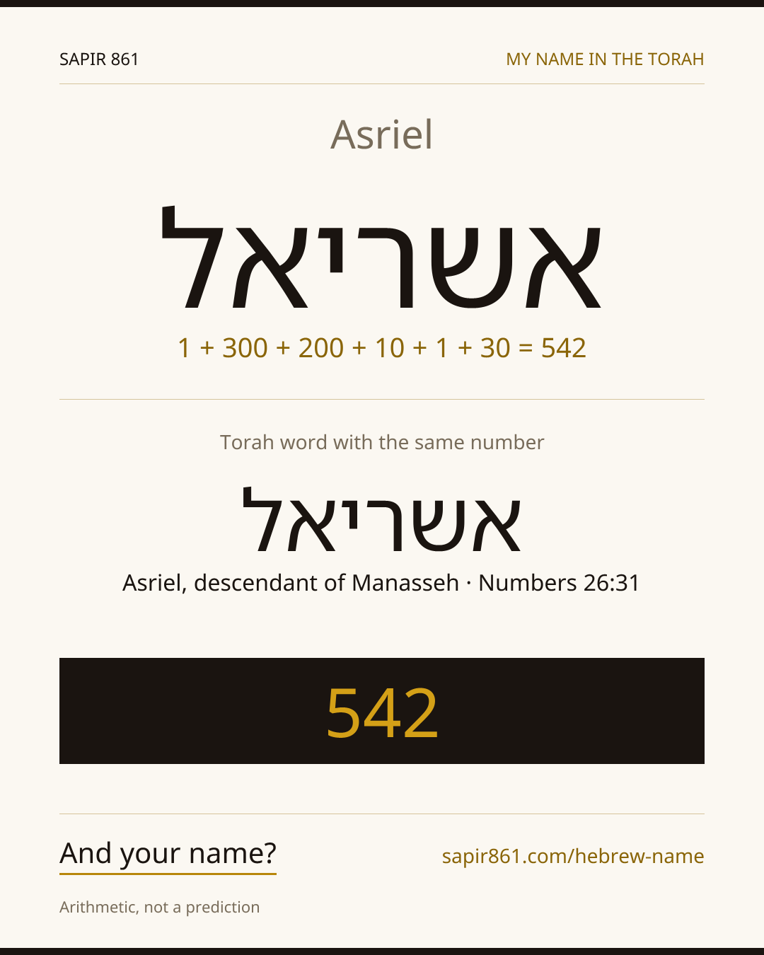 Asriel — אשריאל
