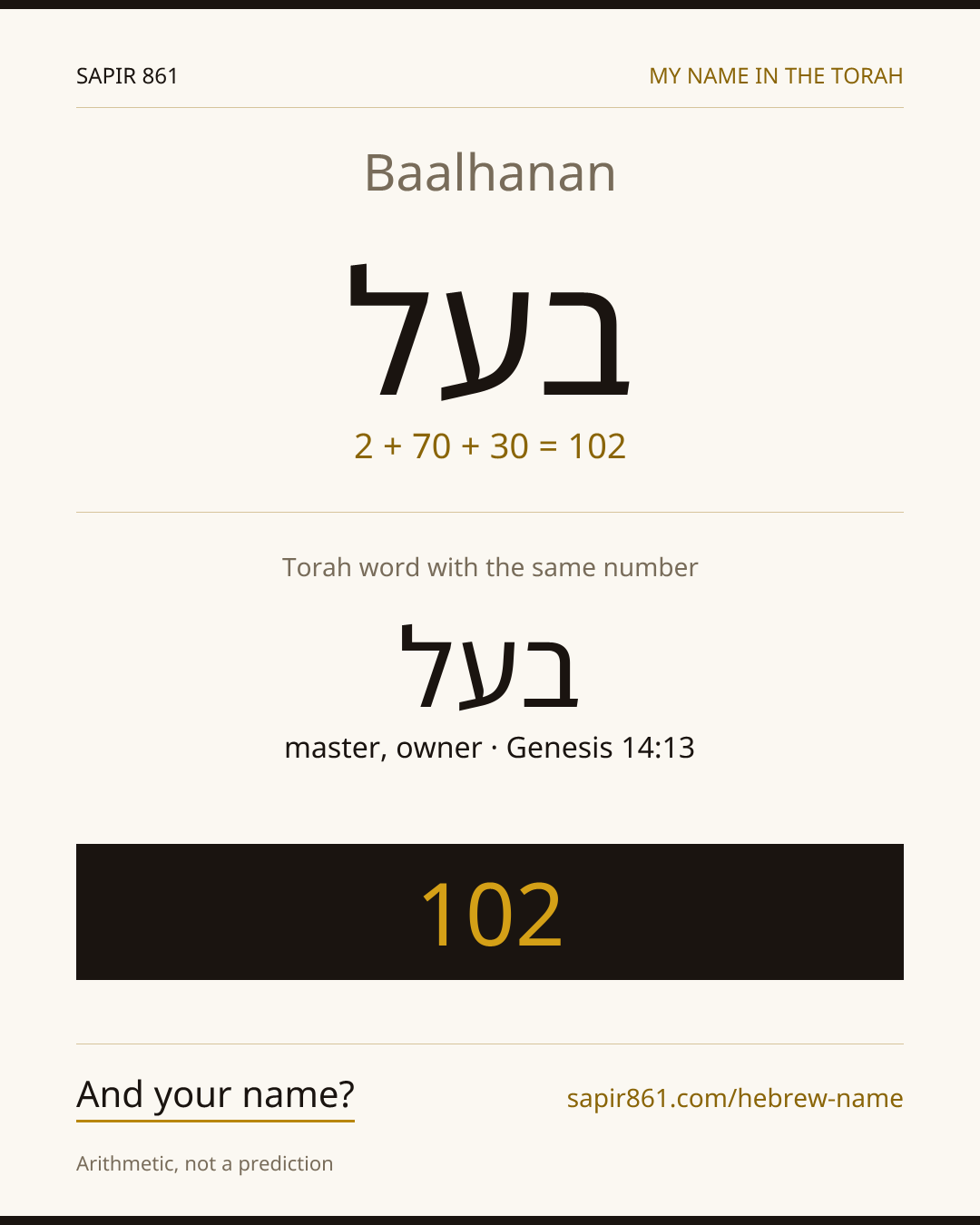 Baalhanan — בעל