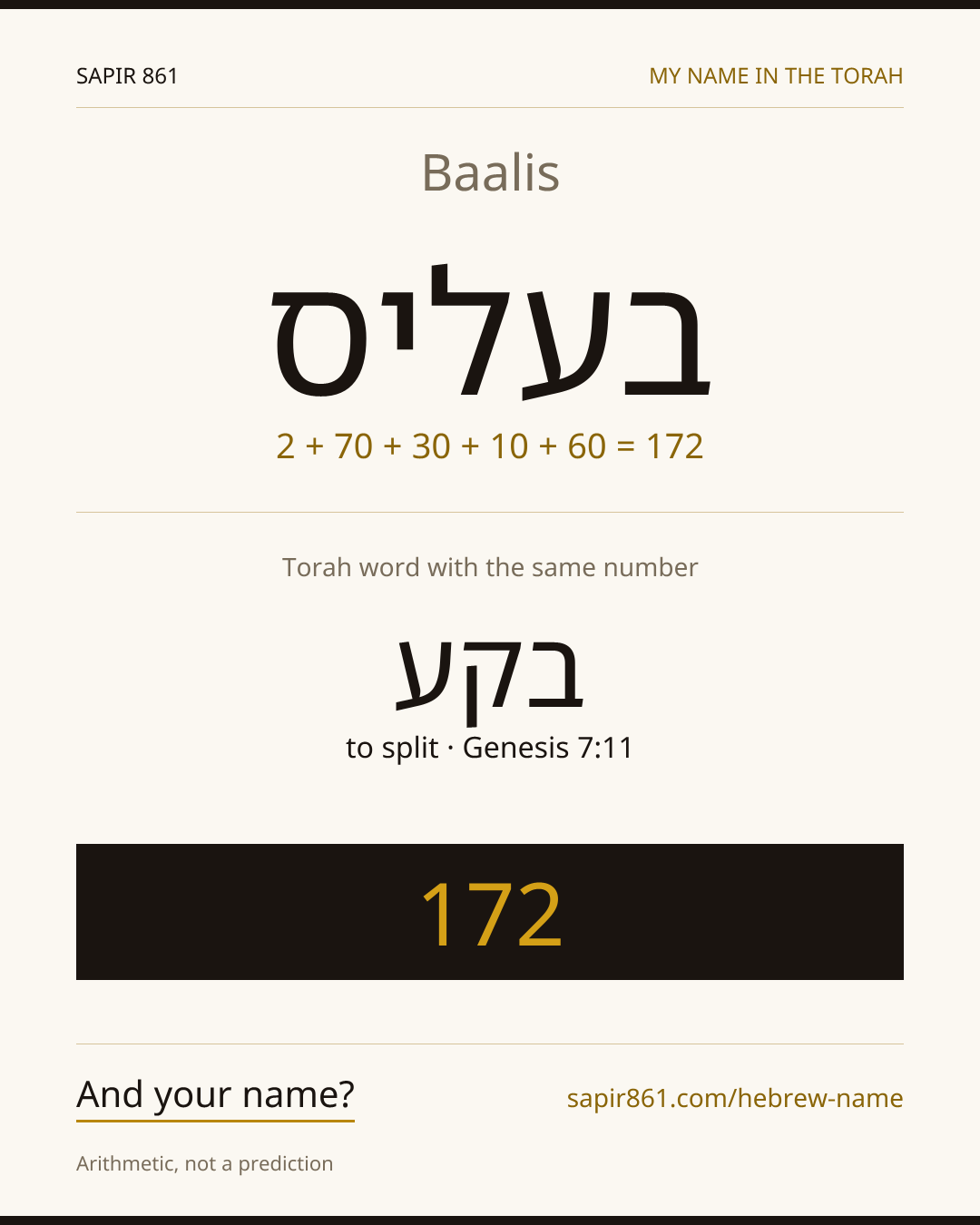 Baalis — בעליס