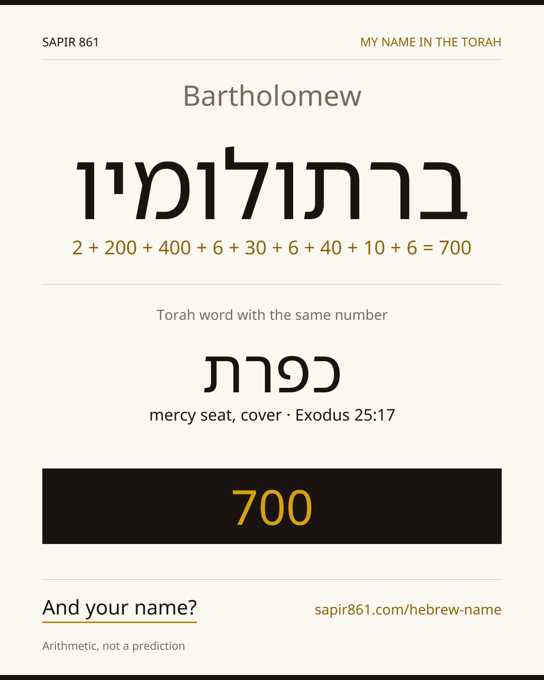Bartholomew — ברתולומיו