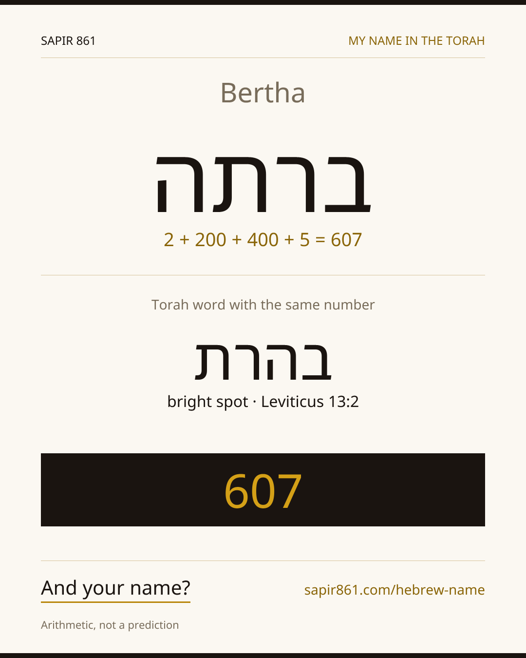 Bertha — ברתה