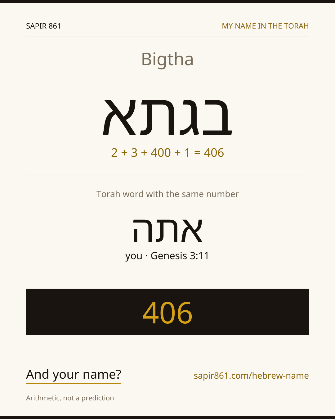Bigtha — בגתא