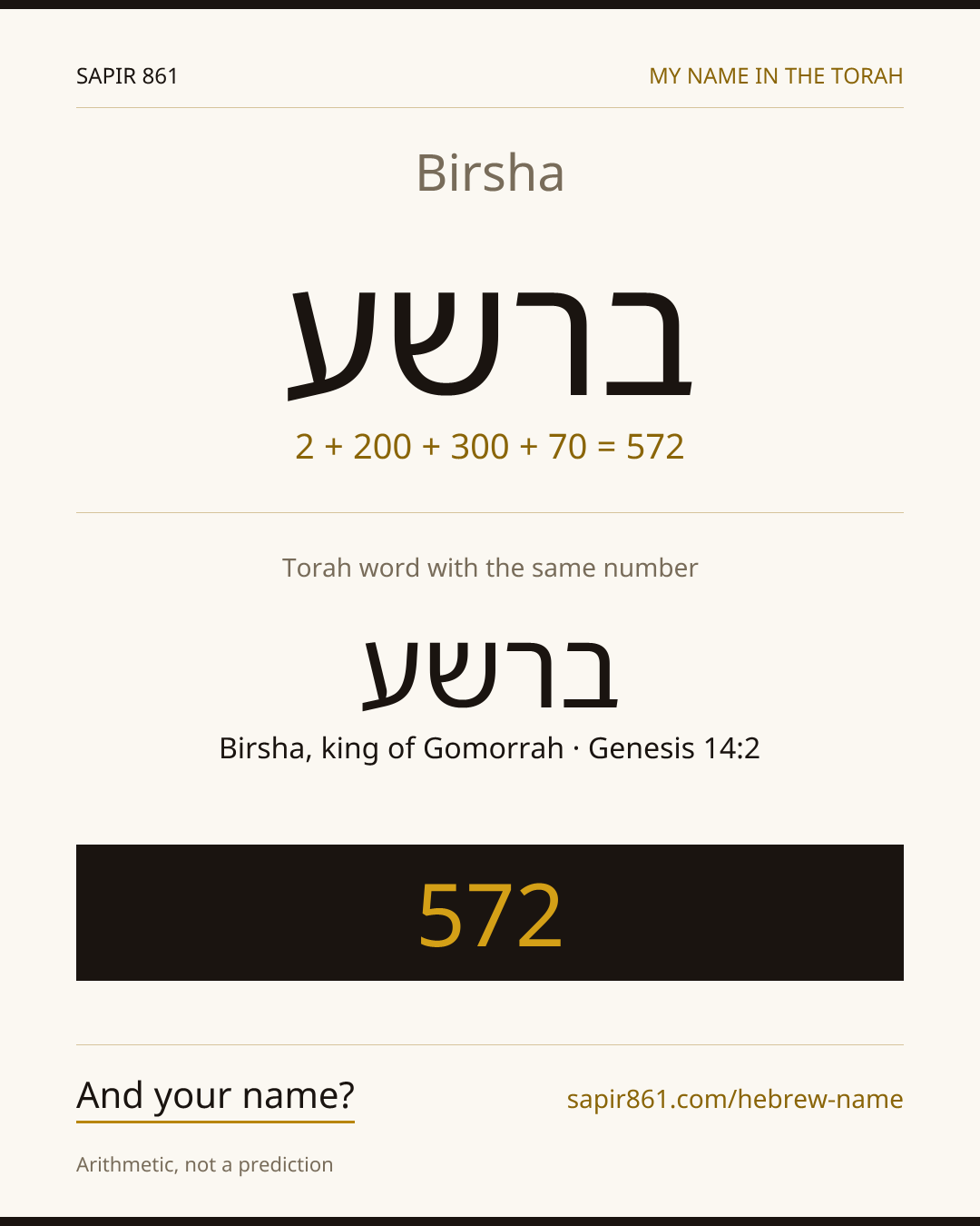 Birsha — ברשע