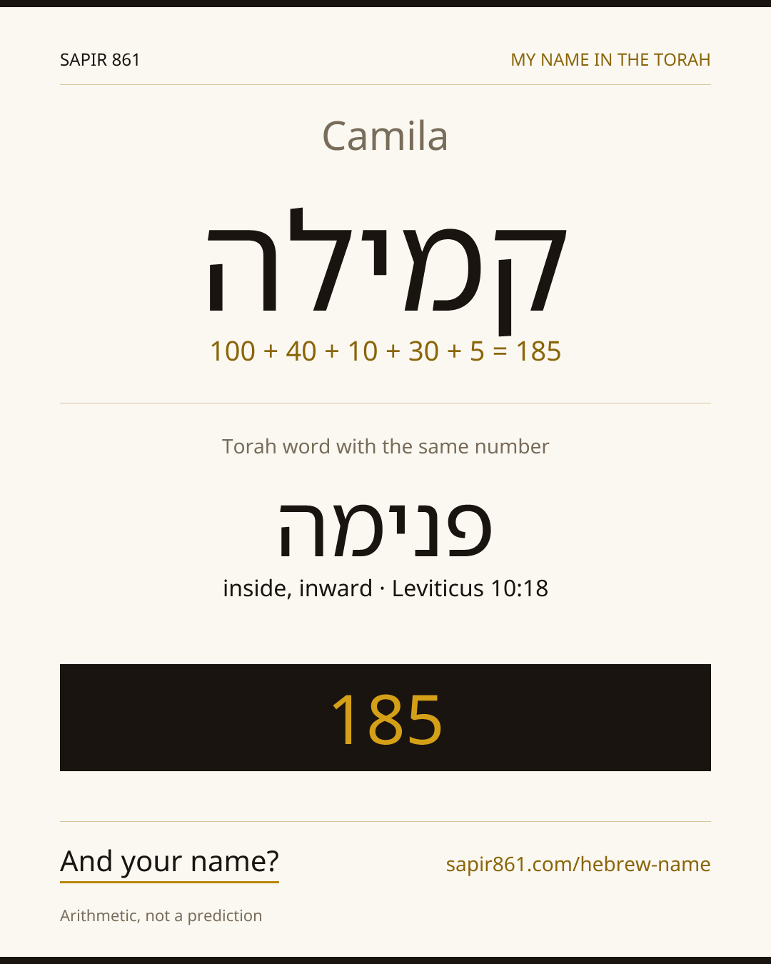 Camila — קמילה