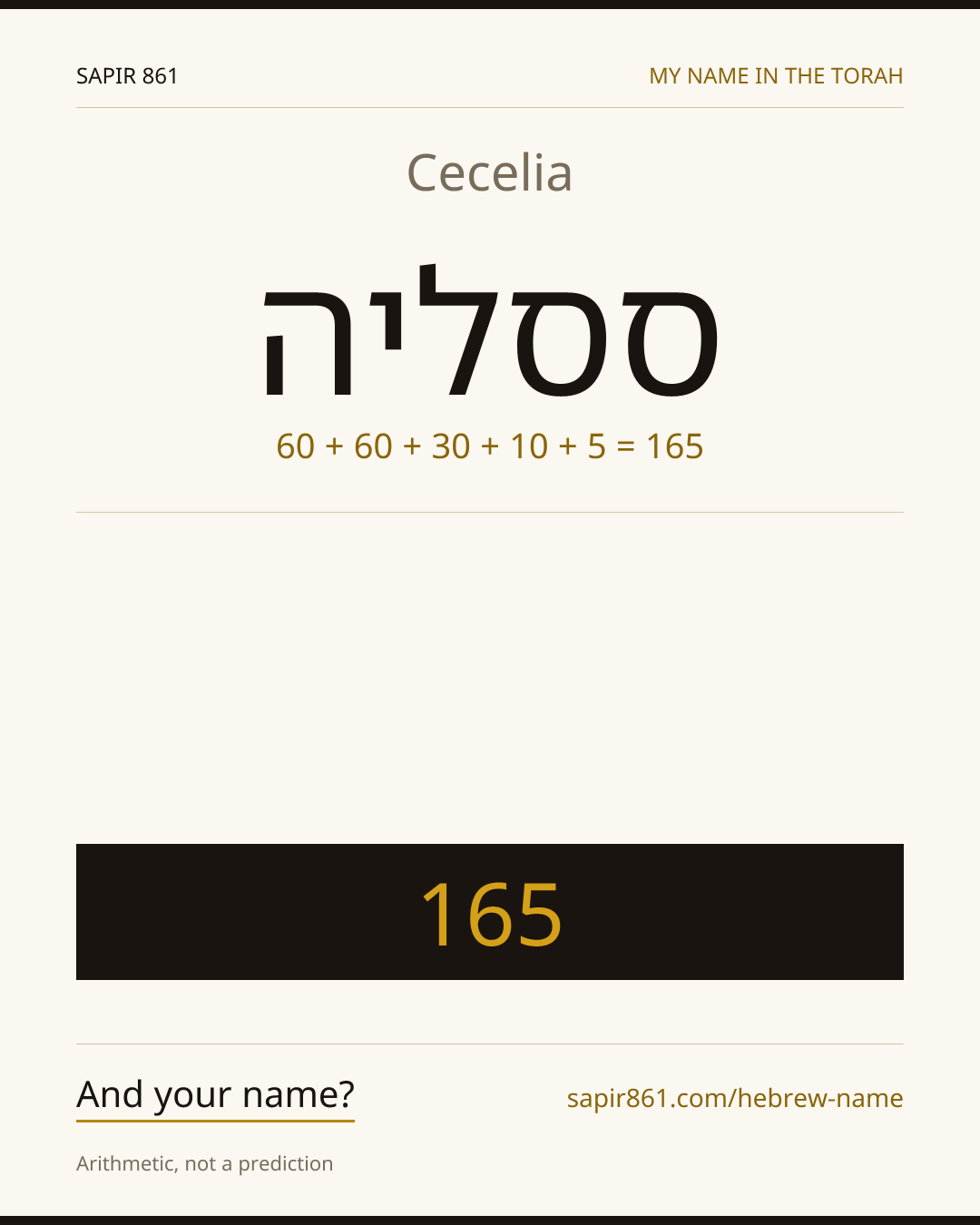 Cecelia — ססליה