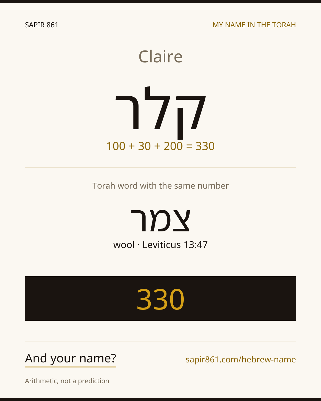 Claire — קלר