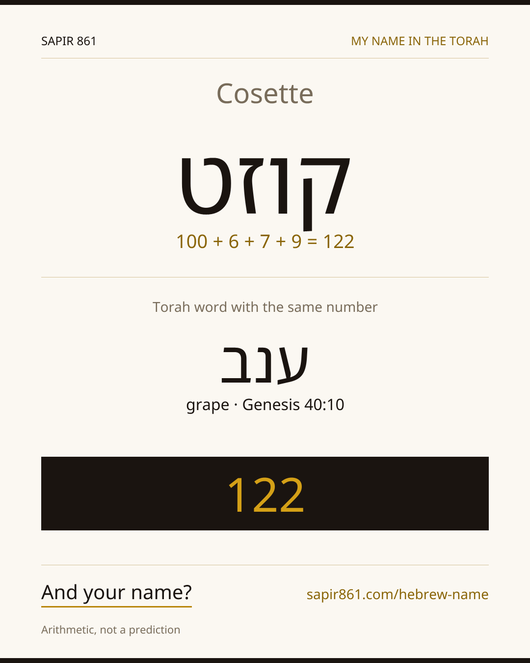 Cosette — קוזט