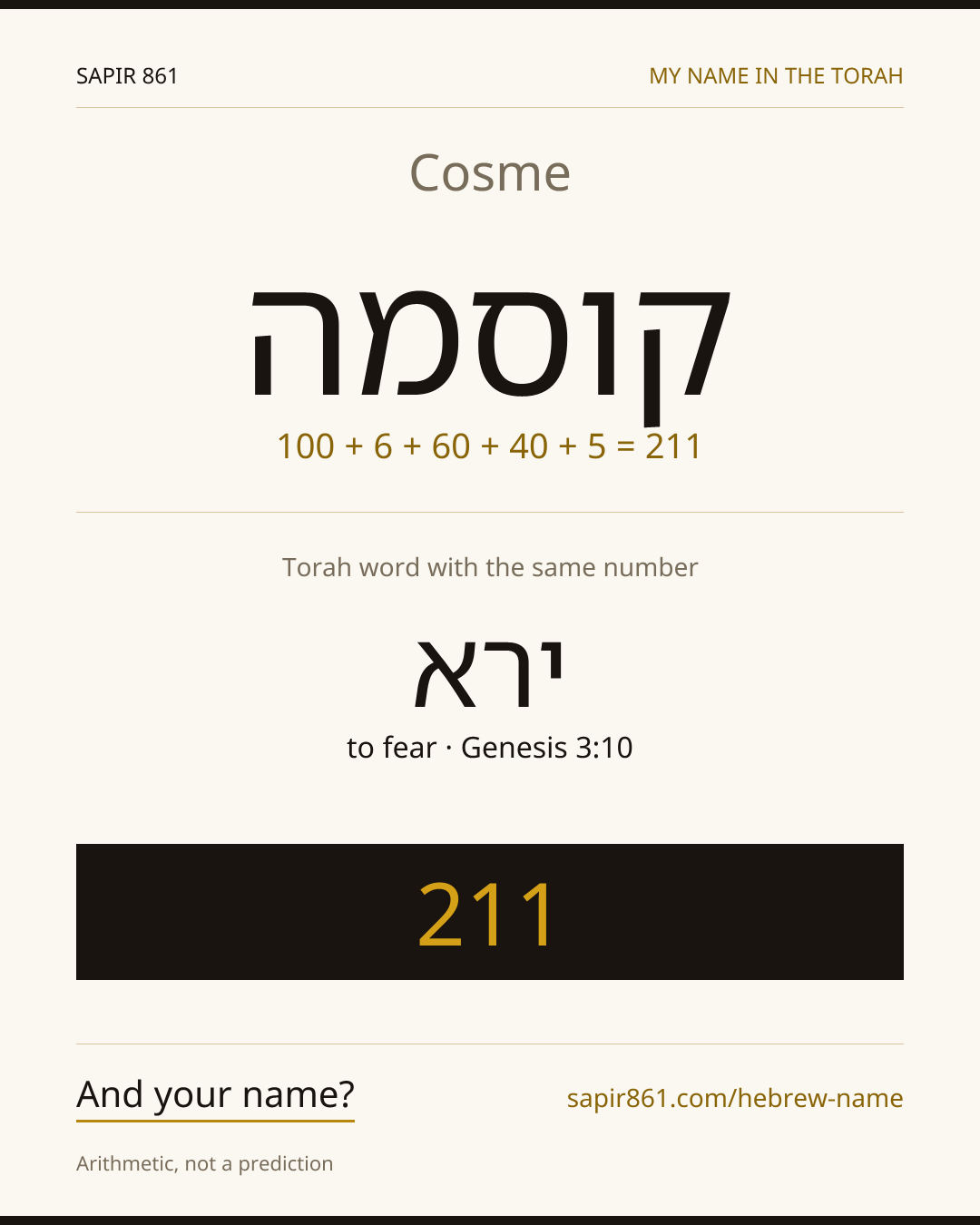 Cosme — קוסמה