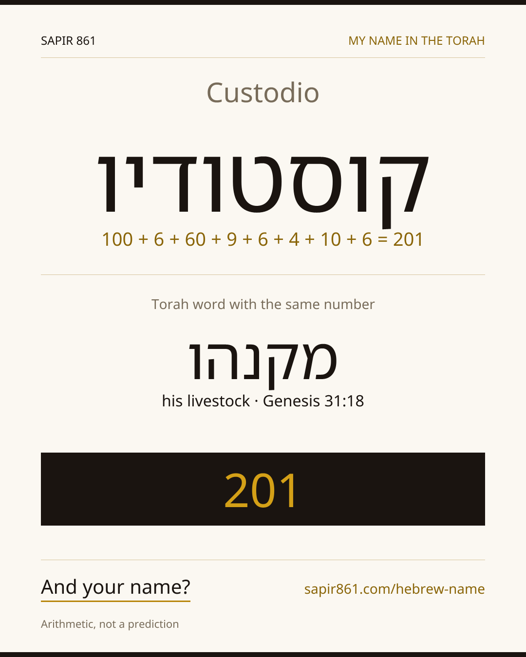 Custodio — קוסטודיו