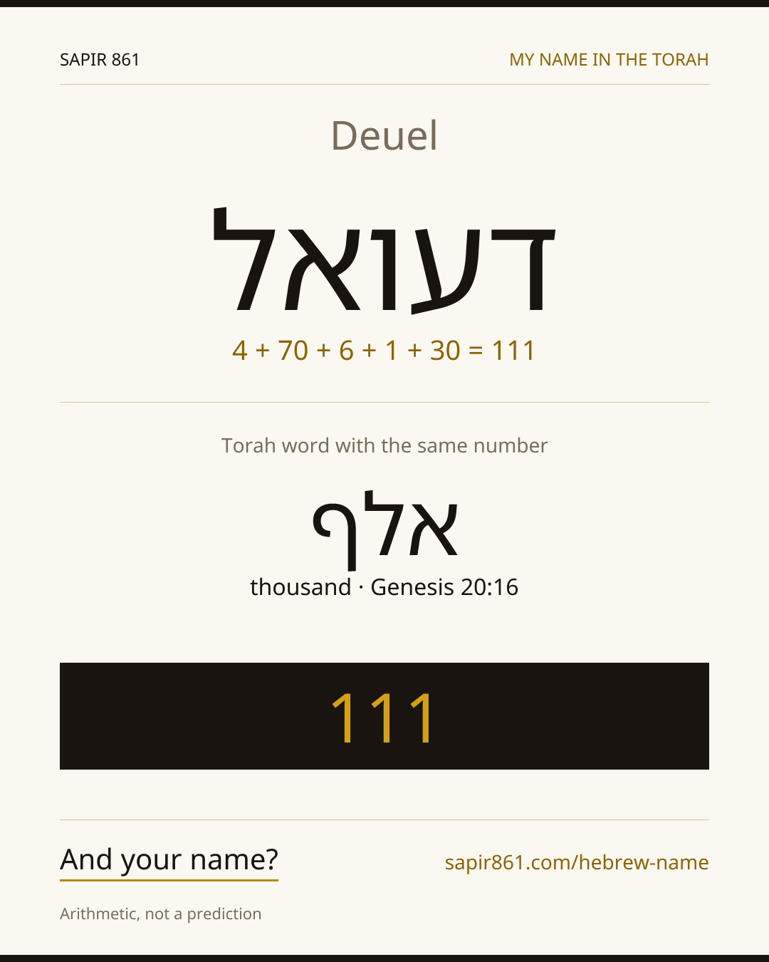 Deuel — דעואל
